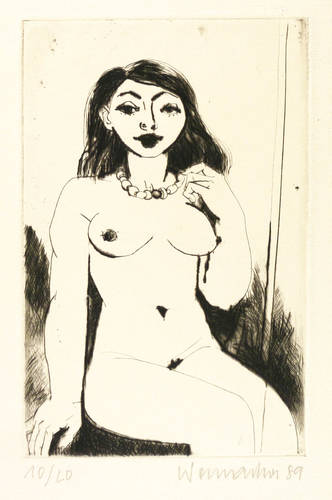 Womacka, Walter -  -  - Akt mit Korallenkette