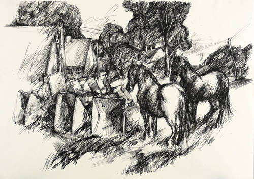 Richter, Gerenot -  -  - Pferde und Loren (Glowe)