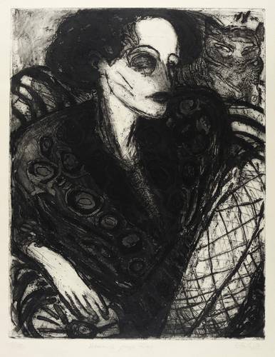 Fuhr, Ellen -  -  - Sitzende junge Frau