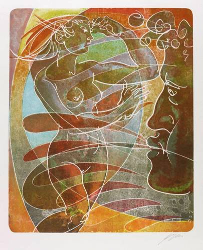 Erni, Hans -  -  - Windstoss (Akt im Wind)