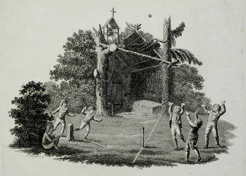 Wagner, Johann Jacob -  -  - Spielende Kinder vor einer Kapelle