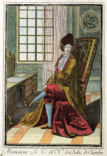 Trouvain, Antoine -  -  - Monsieur Le C. de N. en Robe de Chambre (Philippe I. de Bourbon, Herzog von Orleans)