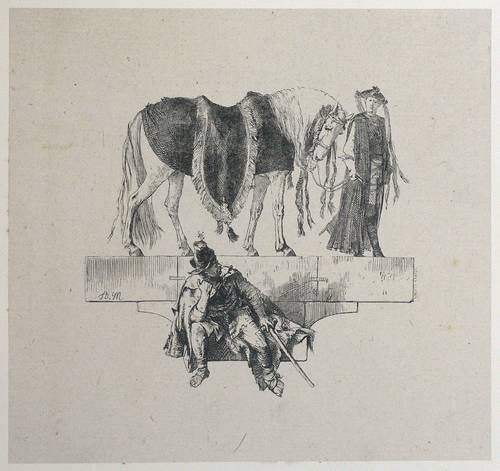 Menzel, Adolph von - Werke Friedrichs des Großen - Werke Friedrichs des Großen - Das Pferd des Generals Stille