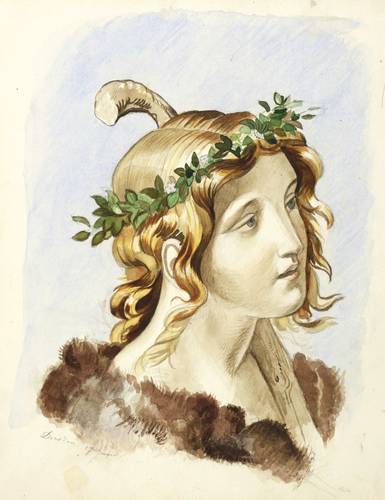 Roth, Sophie von -  -  - Schäferin mit Blumenkranz