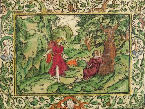 Monogrammist MT -  -  - Der Engel zeigt Hagar die Quelle Zamzam