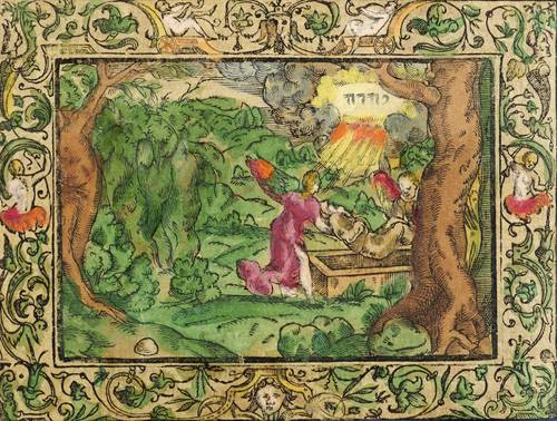 Monogrammist MT -  -  - Zwei Engel begraben Moses