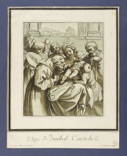 Prestel, Johann Gottlieb -  -  - Madonna mit Kind und Heiligen