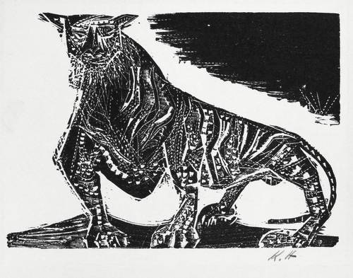 Hansen-Bahia -  -  - Ohne Titel (Raubkatze)