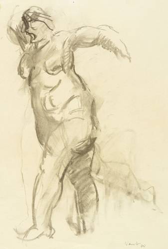 Vent, Hans -  -  - Stehender weiblicher Akt