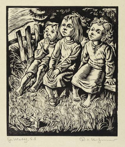 Nehmer, Rudolf - Die Bergpredigt - Die Bergpredigt - Drei Kinder (Selig sind, die reinen Herzens sind)