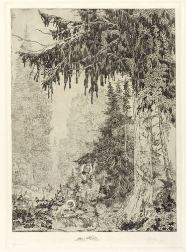 Staeger, Ferdinand -  -  - Der verwundete Krieger (Maria und Christkind)