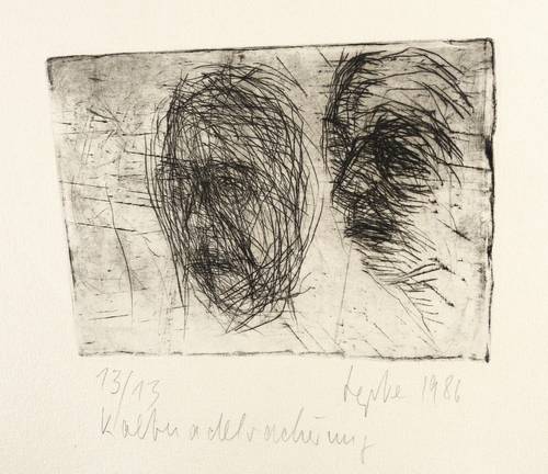 Lepke, Gerda -  -  - Seitlich gedrehte Köpfe