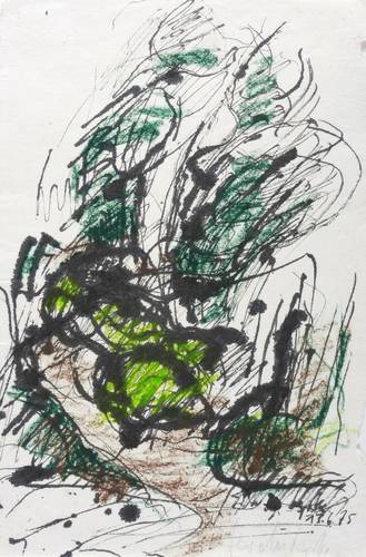 Lepke, Gerda -  -  - Ohne Titel (Bäume am Weg)