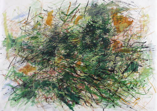 Lepke, Gerda -  -  - Wiesenausschnitt mit Brise