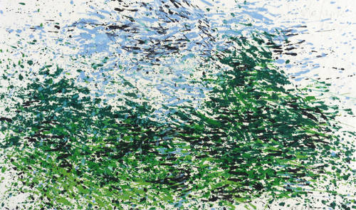 Lepke, Gerda -  -  - Ohne Titel (Wiesenlandschaft)