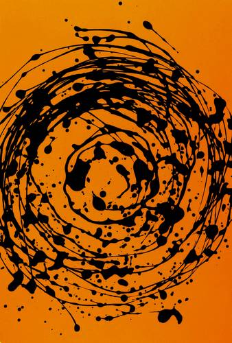 Luther, Manfred - Ab ovo - Ab ovo - Schwarze Spirale auf Orange