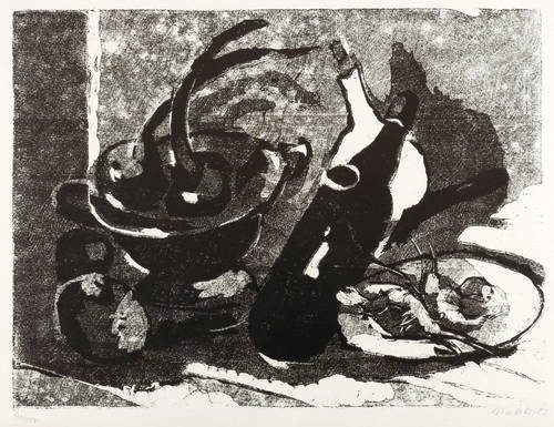 Metzkes, Harald -  -  - Stillleben mit Garnelen