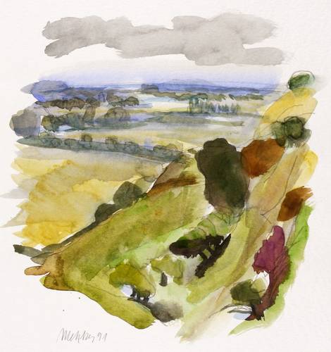 Metzkes, Harald -  -  - Landschaft bei Seelow