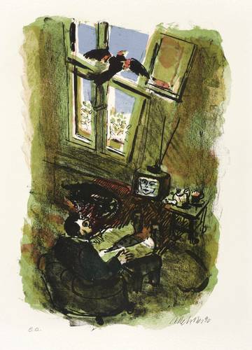 Metzkes, Harald -  -  - Vogel am Fenster