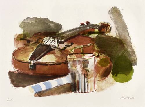 Metzkes, Harald -  -  - Stillleben mit Geige
