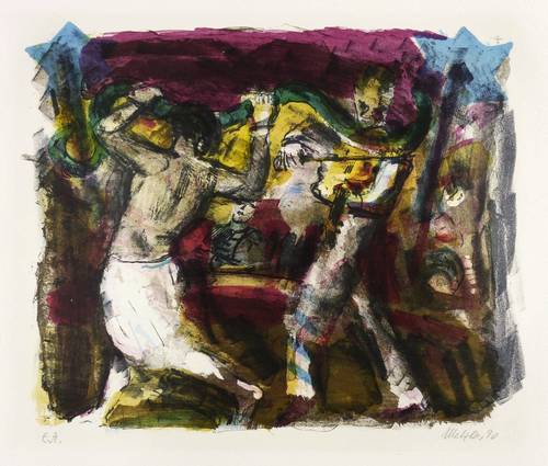 Metzkes, Harald -  -  - Zirkusartist mit Geiger