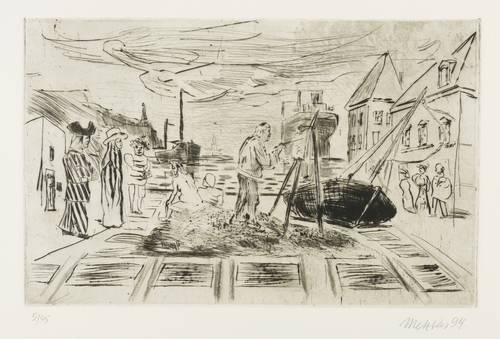 Metzkes, Harald -  -  - Maler am Hafen