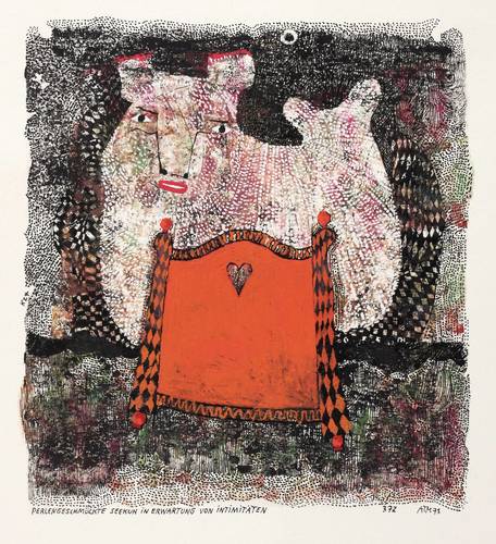 Mörstedt, Alfred Traugott -  -  - Perlengeschmückte Seekuh in Erwartung von Intimitäten