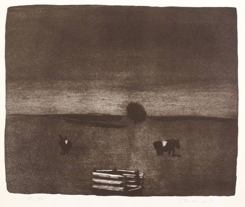 Blendinger, Günter -  -  - Feld mit Kühen