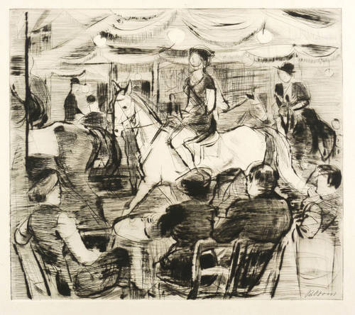 Voigt, Richard Otto -  -  - Dressurreiter in der Manege