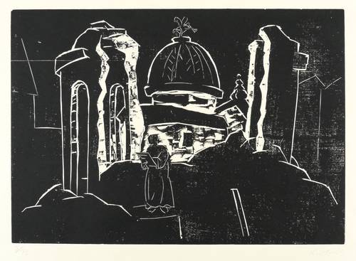 Maass, Konrad -  -  - Ruine der Frauenkirche vor der Kunstakademie (Dresden)