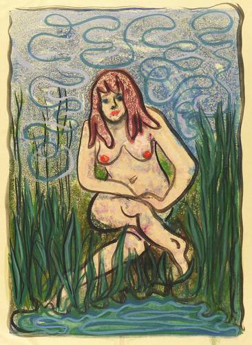 Richter, Johannes -  -  - Akt im Schilf