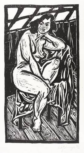 Kößlinger, Ernst -  -  - Großer sitzender Akt