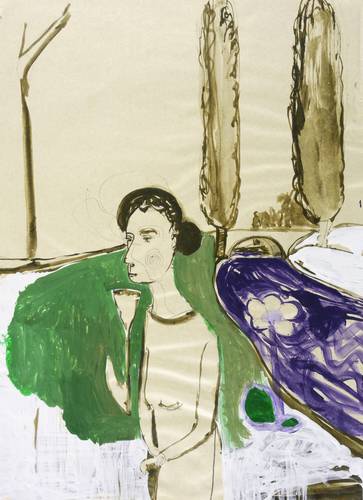 Kuczera, Ingo -  -  - Ohne Titel (Frau am Fluss)