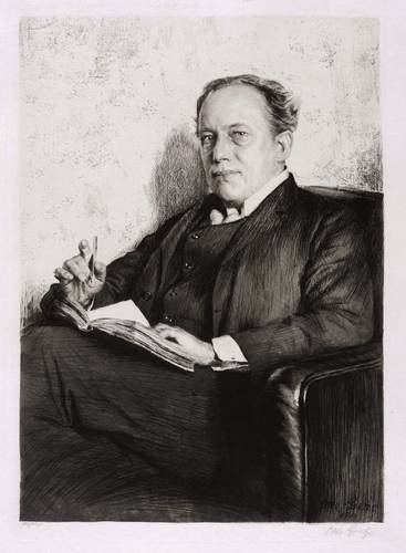 Goetze, Otto -  -  - Selbstbildnis zeichnend