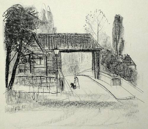 Voigt, Richard Otto -  -  - Palmgartenwehr am Elsterbecken in Leipzig