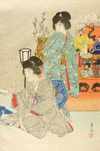 Shuntei, Miyagawa -  -  - Hina-Matsuri (Das Puppenfest im März)