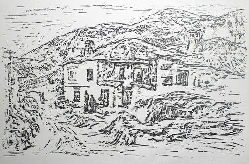 Magnus, Klaus -  -  - Häuser im Gebirge (Gebirgslandschaft)