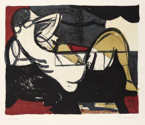 Leber, Wolfgang -  -  - Erwachen (Liegender Rückenakt)