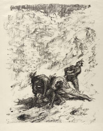 Slevogt, Max - Lederstrumpf-Erzählungen - Lederstrumpf-Erzählungen - Indianer stürzen sich auf Harry Hurry