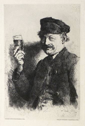 Leibl, Wilhelm -  -  - Der Trinker (Bildnis des Wirts Rauecker)