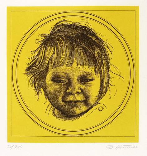 Hausner, Rudolf -  -  - Jessica (Kinderkopf im Medaillon)