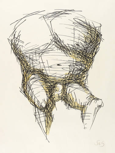 Seitz, Gustav -  -  - Catchertorso, Knie nach rechts