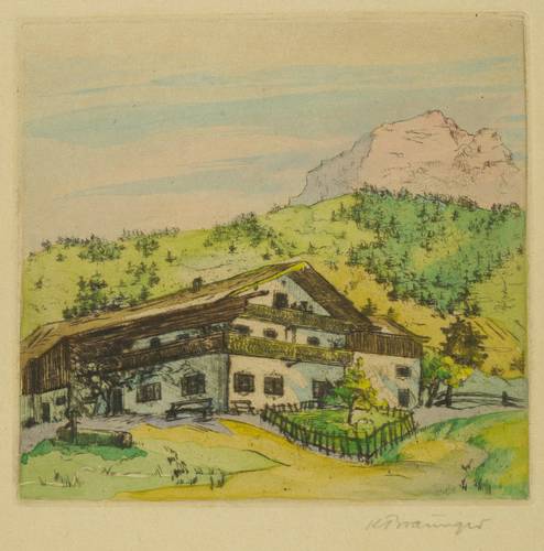 Braunger, Karl -  -  - Almhütte