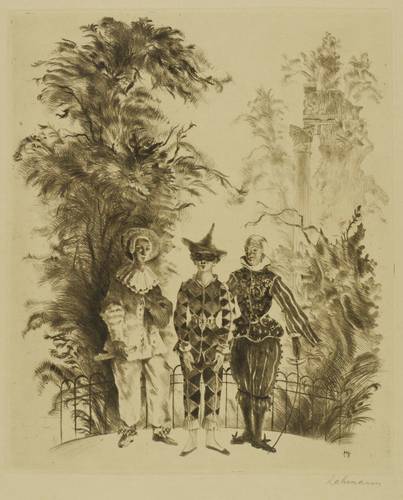 Lehmann, Herbert -  -  - Drei Kinder in Kostümen auf der Terrasse (Kinderfasching)