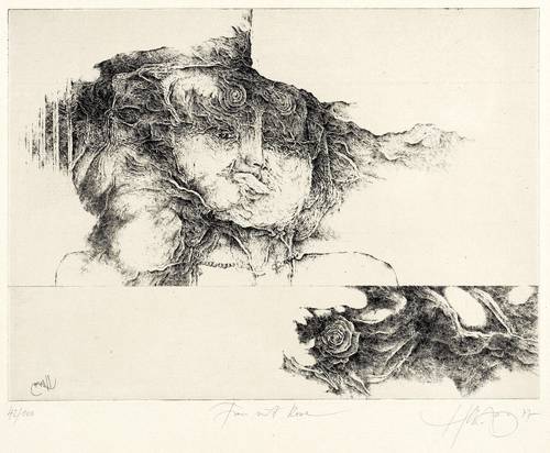 Herzog, Walter -  -  - Frau mit Rose