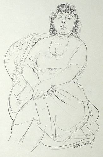 Voigt, Richard Otto -  -  - Frau im Sessel