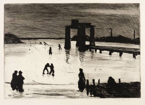 Oesterle, Wilhelm -  -  - Eisläufer an der Havel