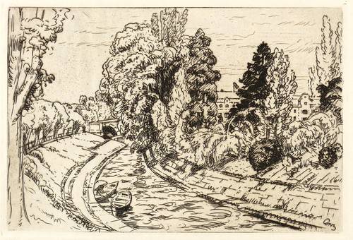 Conz, Walter -  -  - Garten am Kanal