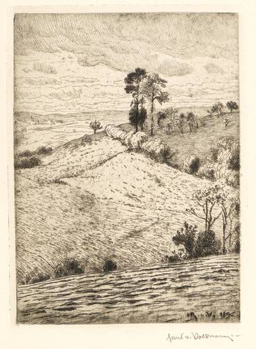 Volkmann, Hans Richard von -  -  - Landschaft bei Willingshausen