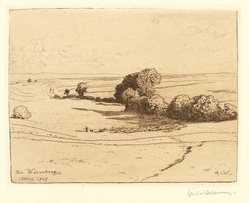 Volkmann, Hans Richard von -  -  - Landschaft bei Wasenberg